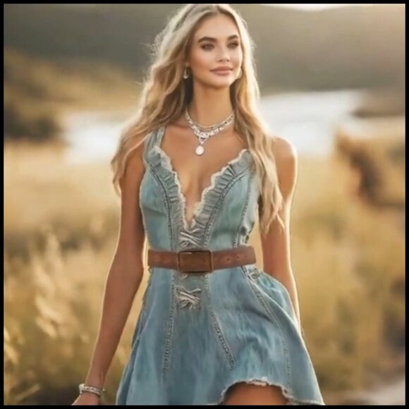 Genuine Leather Western Belt with Floral Embossed Detailing main image 2